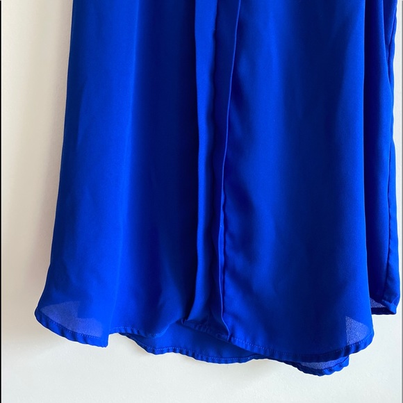 Royal Blue Sleeveless Blouse / Meraki - Picture 2 of 8